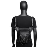 New Steampunk Skull Chain Locomotive Bag - Alternative Gothic Dark Wear | Embrace Dark Aesthetic Men & Women Gothic Clothing
