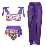 Siamese Conservative Covering Belly Thin Swimsuit French Retro One-piece Bikini
