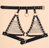 Pointed Rivet Punk Collar Belt Jewelry Waist Chain Belt Body Chain - Alternative Gothic Dark Wear | Embrace Dark Aesthetic Men & Women Gothic Clothing