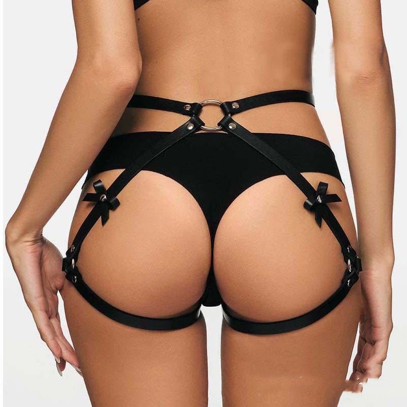 Leather Harness For Women Garter Belt Body Bondage Suspenders - Alternative Gothic Dark Wear | Embrace Dark Aesthetic Men & Women Gothic Clothing