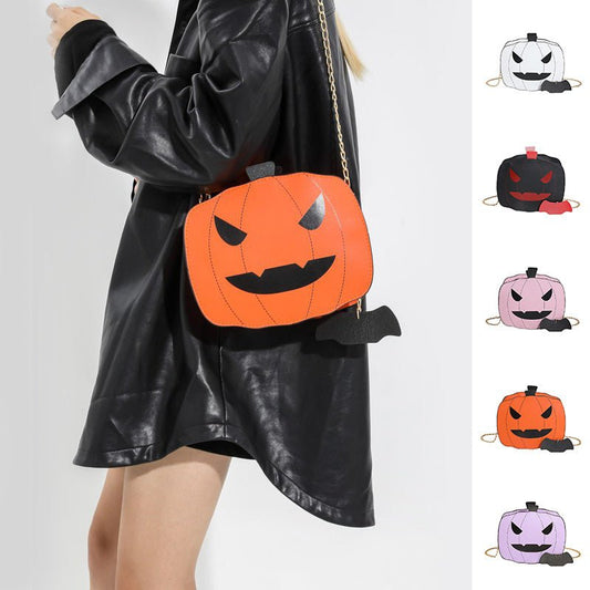 Halloween Cartoon Pumpkin Shoulder Bag For Girls Personality Funny Creative Chain Crossbody Bags Women - Alternative Gothic Dark Wear | Embrace Dark Aesthetic Men & Women Gothic Clothing