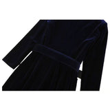 Women Slim Velvet Gothic Coat | Zipper Front Elegant Goth Outerwear