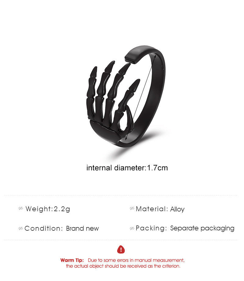 Retro Punk Gothic Vintage Open-end Hand Claw Ring