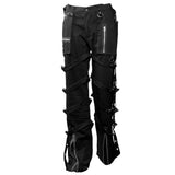 Women Gothic Steampunk Pants with Zipper & Buckle Straps