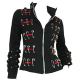 Unisex Gothic Safety Pin Clipper Jacket