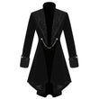Women Pentagram Gothic Velvet Coat | Black Witchy Steampunk Trench Coat