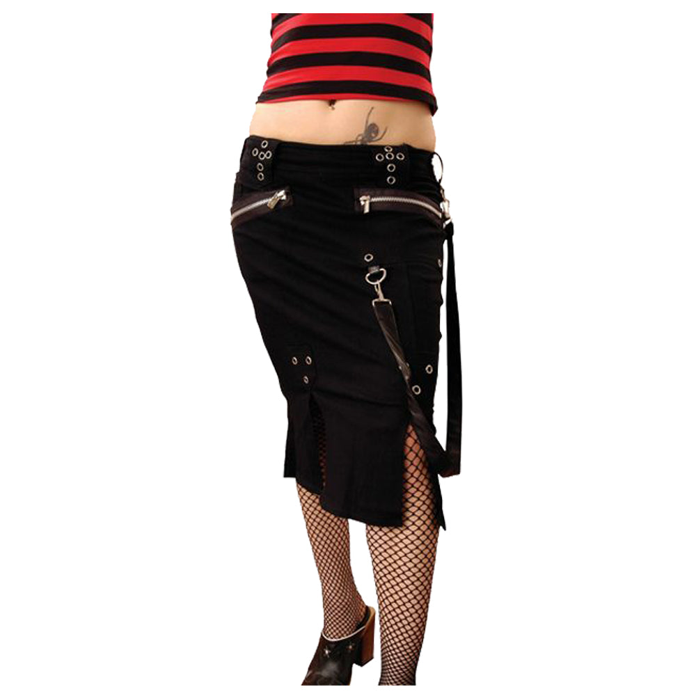 Women Black Long Gothic Skirt | Elegant Gothic Attitude Skirt for Every Occasion