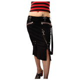Women Black Long Gothic Skirt | Elegant Gothic Attitude Skirt for Every Occasion