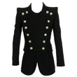 Women Black Gothic Cotton Coat | Long Trench Jacket by Gothic Attitude