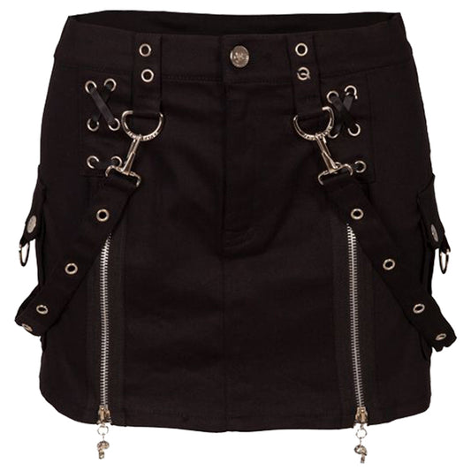 Women Black Mini Skirt | Gothic Attitude Essential Skirt