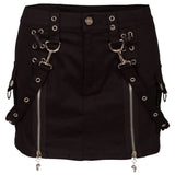 Women Black Mini Skirt | Gothic Attitude Essential Skirt
