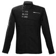 Men Gothic Black Cotton Shirt | Army Officer &amp; Victorian Hybrid Design with Strap & Zip Front