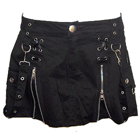 Women’s Black Gothic Mini Skirt