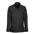 Men Gothic Army Jacket | Black Cotton Officer Coat with Ornamental Stitching & Rank Stripes