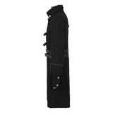 Men Military Officers Gothic Coat | Double Breasted Tailcoat with Belted Waist