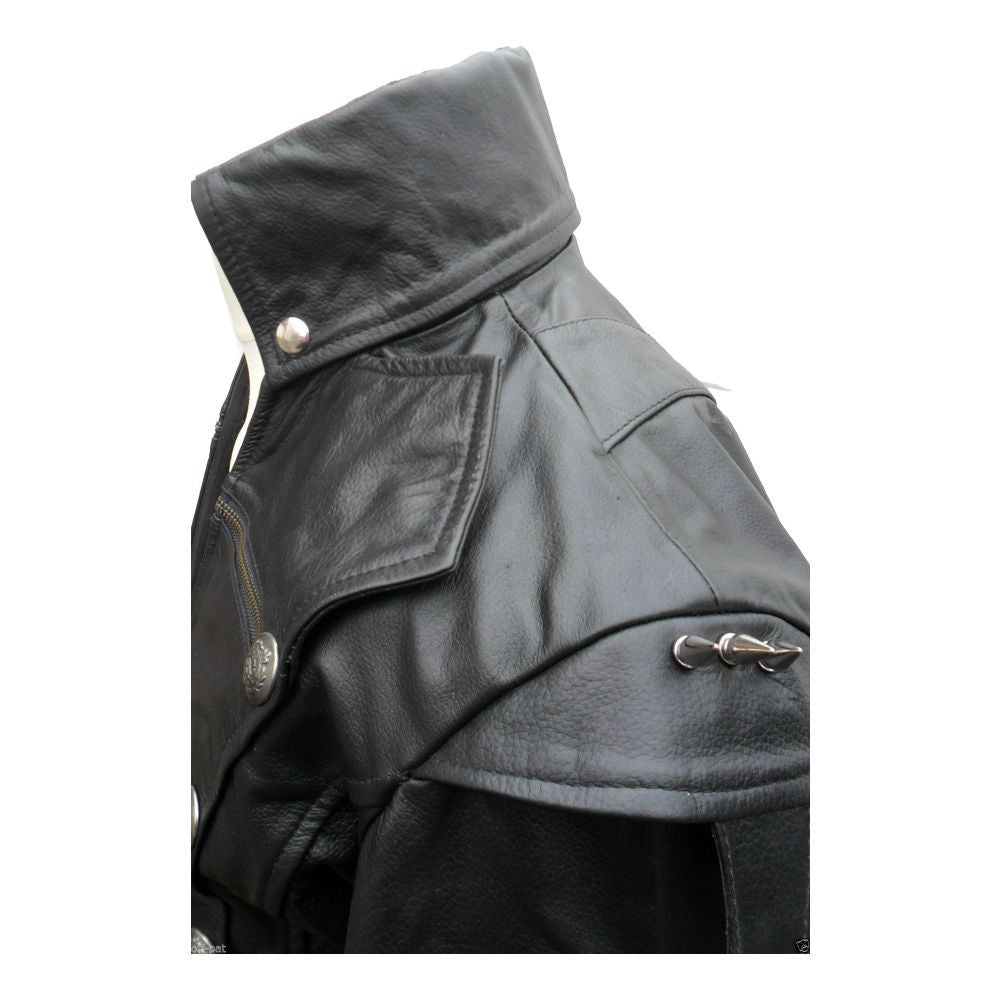 Men Lambskin Gothic Leather Coat Rock Style Goth SteampunkJacket - Alternative Gothic Dark Wear | Embrace Dark Aesthetic Men & Women Gothic Clothing