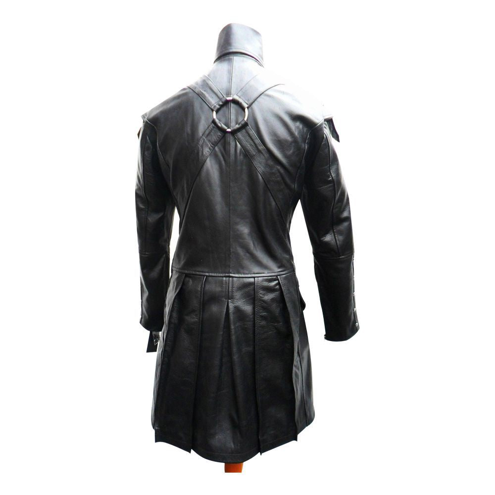 Men Lambskin Gothic Leather Coat Rock Style Goth SteampunkJacket - Alternative Gothic Dark Wear | Embrace Dark Aesthetic Men & Women Gothic Clothing