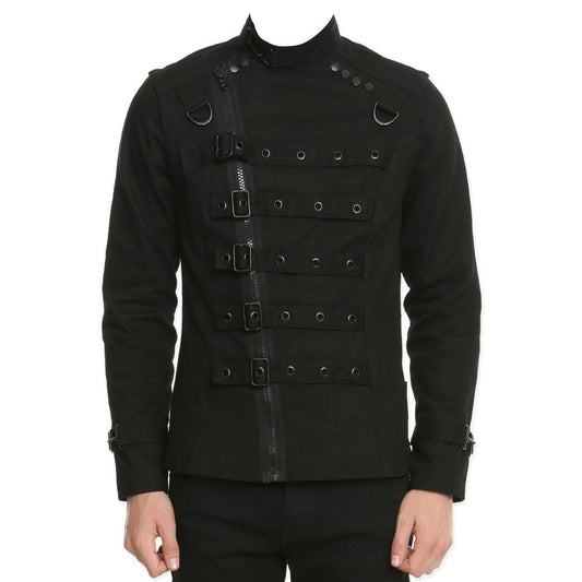 Men Psycho Bondo Punk EMO Gothic Jacket Men Gothic Jacket - Alternative Gothic Dark Wear | Embrace Dark Aesthetic Men & Women Gothic Clothing