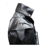 Mens Gothic Steampunk Lambskin Jacket Goth Black Leather Jacket - Alternative Gothic Dark Wear | Embrace Dark Aesthetic Men & Women Gothic Clothing