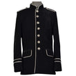 Men Military Steampunk Gothic Velvet Coat | Vintage Black Victorian Jacket