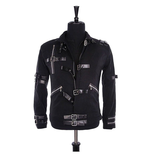 Mens Michael Jackson Fashion Jackets Punk Bad Black Gothic Fashion Jacket - Alternative Gothic Dark Wear | Embrace Dark Aesthetic Men & Women Gothic Clothing