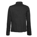 Men Officer Braided Black Jacket | Military Gothic Tailored Coat for Alternative Fashion
