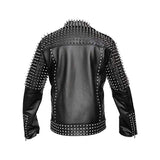 Women Gothic Punk Style Cropped Leather Jacket Studded Spike Design with Belt - Alternative Gothic Dark Wear | Embrace Dark Aesthetic Men & Women Gothic Clothing