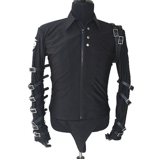 MJ Rare Punk Rock Show Jacket Gothic Michael Jackson costume Jacket - Alternative Gothic Dark Wear | Embrace Dark Aesthetic Men & Women Gothic Clothing