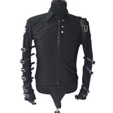 MJ Rare Punk Rock Show Jacket Gothic Michael Jackson costume Jacket - Alternative Gothic Dark Wear | Embrace Dark Aesthetic Men & Women Gothic Clothing