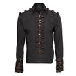 Men Steampunk Buckle Gothic Shirt | Full Sleeve Fetish Style Victorian Punk Top