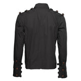Men Steampunk Buckle Gothic Shirt | Full Sleeve Fetish Style Victorian Punk Top
