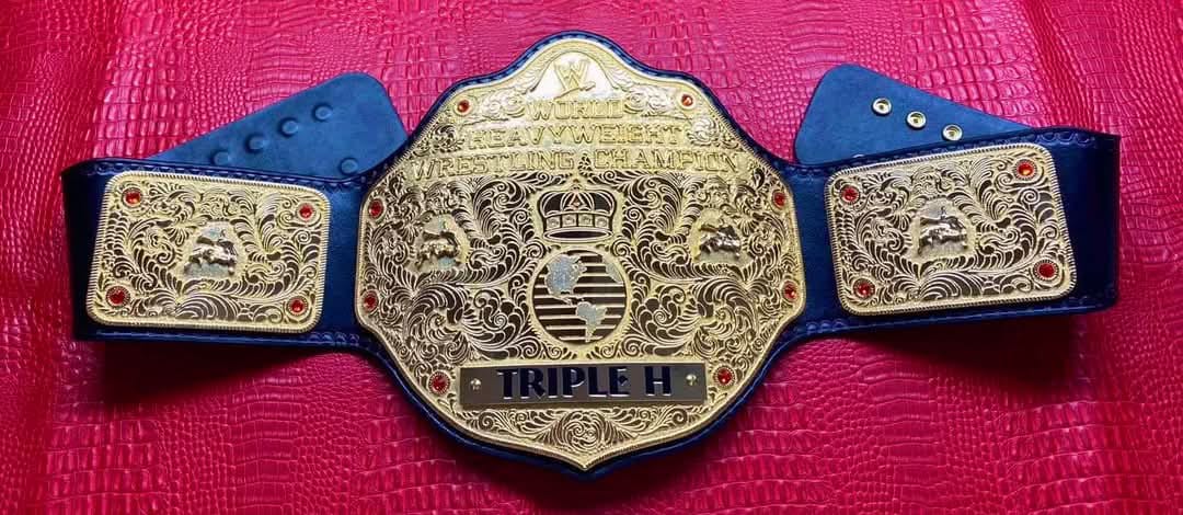 WWE World Heavyweight Championship Belt – CNC Made Replica with Custom “TRIPLE H” Nameplate by CARTLIX SHOP