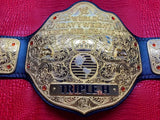 WWE World Heavyweight Championship Belt – CNC Made Replica with Custom “TRIPLE H” Nameplate by CARTLIX SHOP