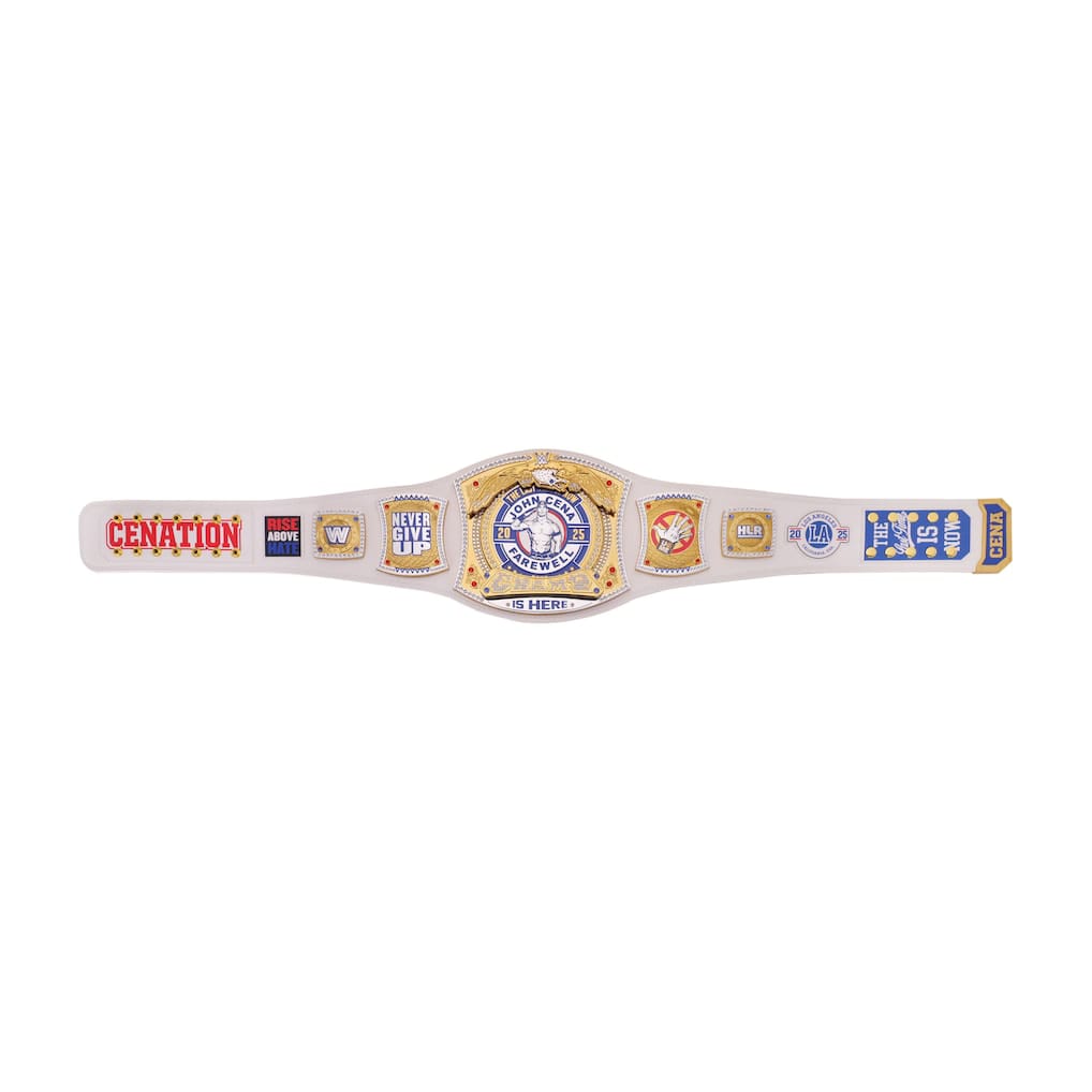 John Cena Autographed Elimination Chamber 2025 Spinner Replica Title Belt with Inscription