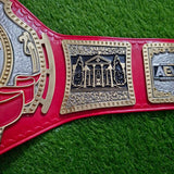 AEW Championship TNT Wrestling Red Replica Title Brass and Zinc Belt
