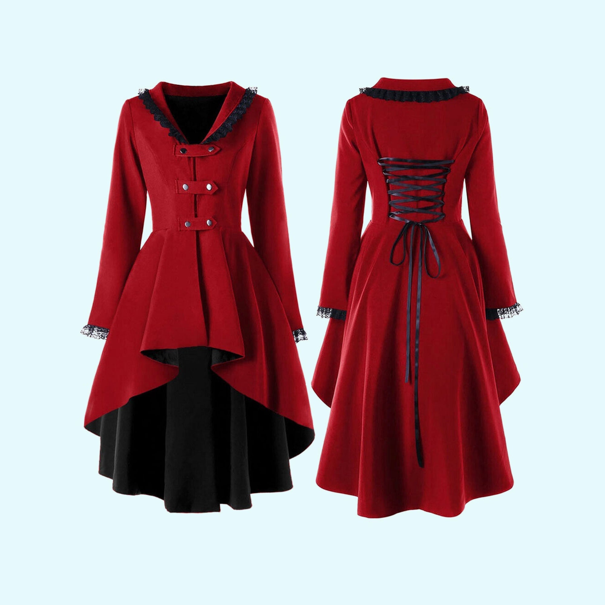 Women Plus Size Winter Coats Retro Vintage Tunic Blazer Jackets Renaissance Medieval Coat Cosplay Costume - Alternative Gothic Dark Wear | Embrace Dark Aesthetic Men & Women Gothic Clothing