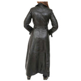 New Women Gothic Long Black Leather Coat Double Breasted Trench Coat - Alternative Gothic Dark Wear | Embrace Dark Aesthetic Men & Women Gothic Clothing