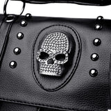 Punk Style Rivet Skull Ghost Head Bag Retro Single Shoulder Diagonal Bag - Alternative Gothic Dark Wear | Embrace Dark Aesthetic Men & Women Gothic Clothing