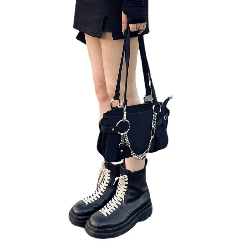 Small New Spice Girl Chain Crossbody Handbag Female - Alternative Gothic Dark Wear | Embrace Dark Aesthetic Men & Women Gothic Clothing
