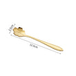 Stainless Steel Korean Spoon Long Handle Cherry Blossom Stirring
