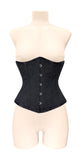 Alison Black Brocade Underbust Corset Gothic Elegance with Steel Discipline - Alternative Gothic Dark Wear | Embrace Dark Aesthetic Men & Women Gothic Clothing