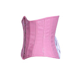 Arielle Pink PVC Steel Boned Underbust Corset – Glossy Waist Trainer for Bold Fashion Corset