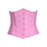 Arielle Pink PVC Steel Boned Underbust Corset – Glossy Waist Trainer for Bold Fashion Corset