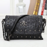 Skull Bag Embossed Chain Trend - Alternative Gothic Dark Wear | Embrace Dark Aesthetic Men & Women Gothic Clothing