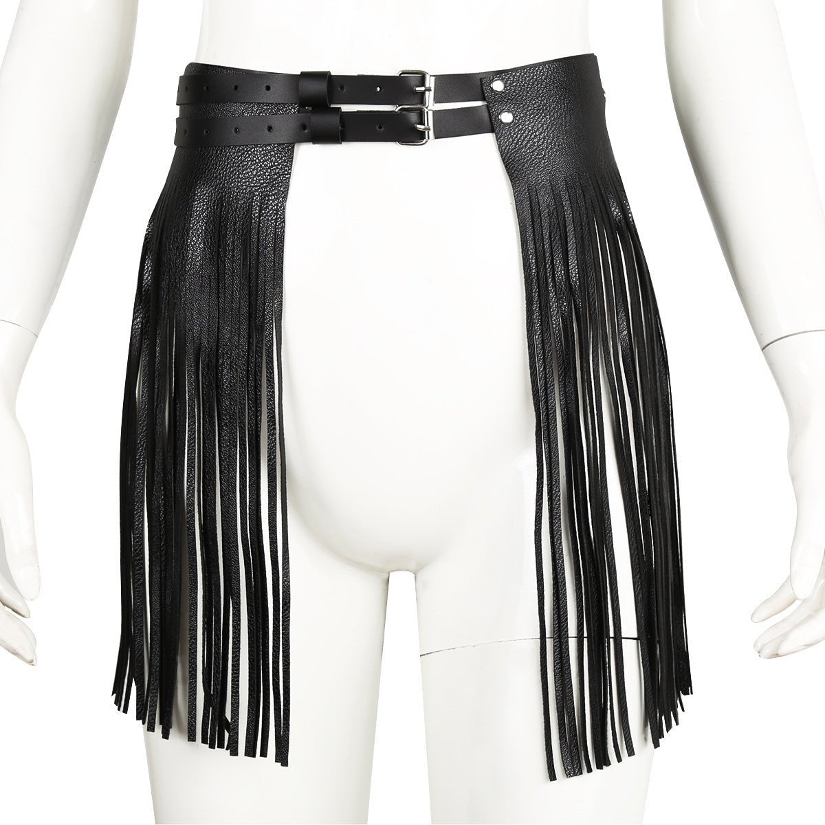 Women's Fashion Simple Tassel Harness Skirt Belt Set Leather Harness - Alternative Gothic Dark Wear | Embrace Dark Aesthetic Men & Women Gothic Clothing