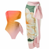 Siamese Conservative Covering Belly Thin Swimsuit French Retro One-piece Bikini