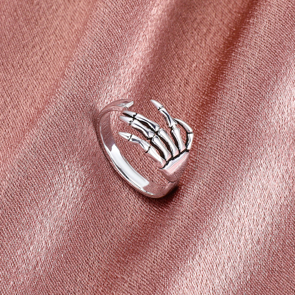 Retro Punk Gothic Vintage Open-end Hand Claw Ring