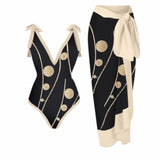Siamese Conservative Covering Belly Thin Swimsuit French Retro One-piece Bikini