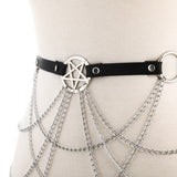 Pentagram Body Chain Jewelry Sexy Belt Belt Chain Gothic Harness - Alternative Gothic Dark Wear | Embrace Dark Aesthetic Men & Women Gothic Clothing
