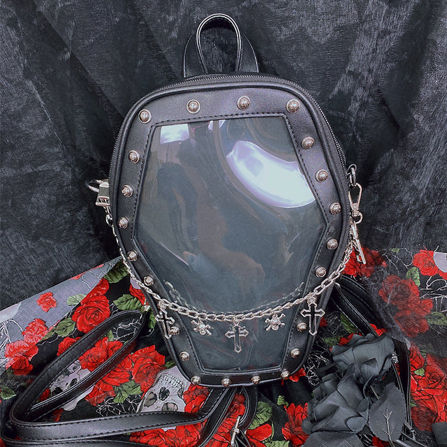 Gothic Punk Coffin Shape Ita Bag Women